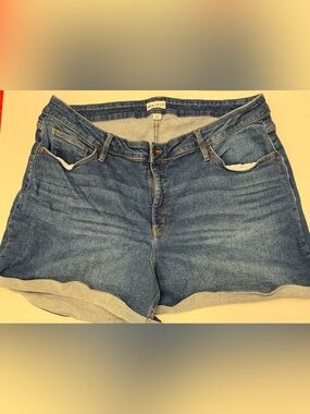 Women's Mid-Blue Denim Shorts